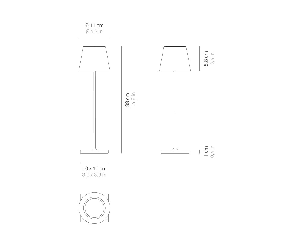 Lampe à poser POLDINA PRO - Blanche - Ozalide