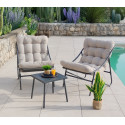 LEMAN - Salon de jardin - Gris anthracite