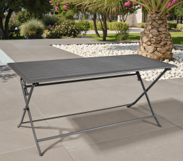 Table de jardin pliante - 6 places - BAYONNE XL
