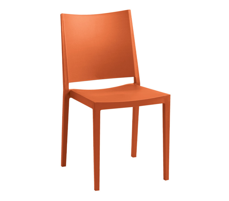 Ensemble repas CINCINNATOS - 1 table de jardin bois et 6 chaises plastiques - Ozalide