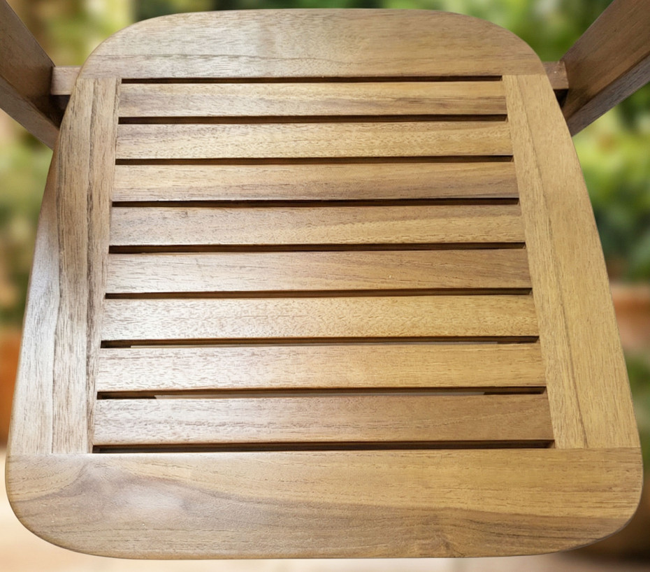 Fauteuil de jardin en teck avec coussin d'assise épais - MANADO - Ozalide