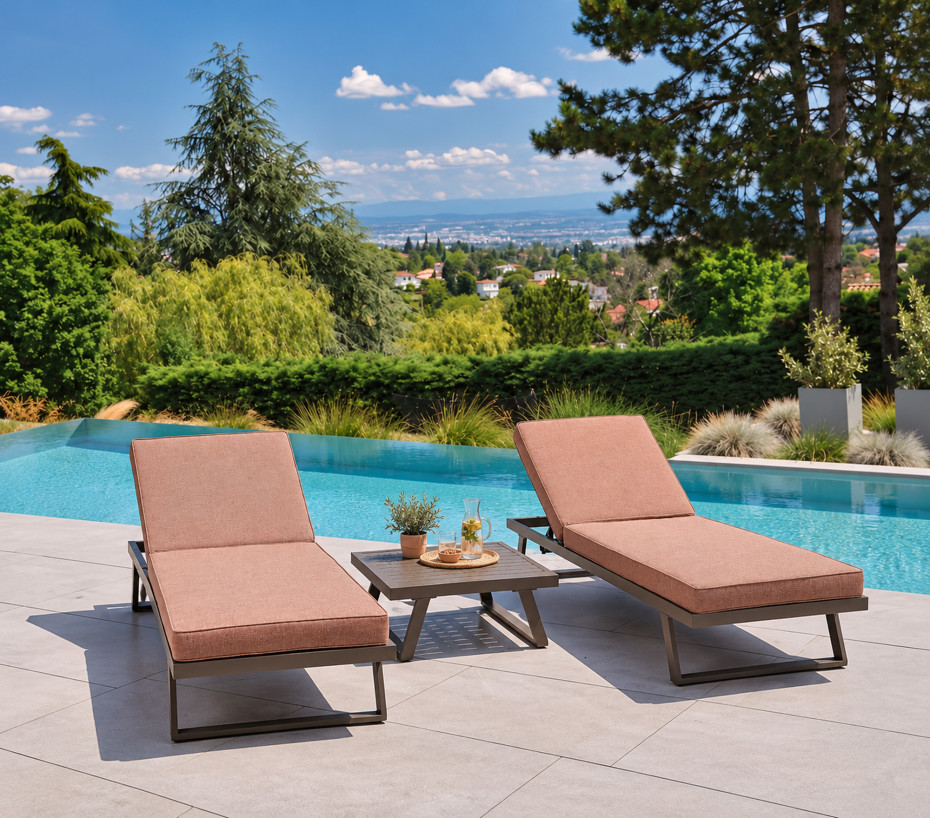 Salon de jardin modulable 6 places OAKLAND | Ozalide