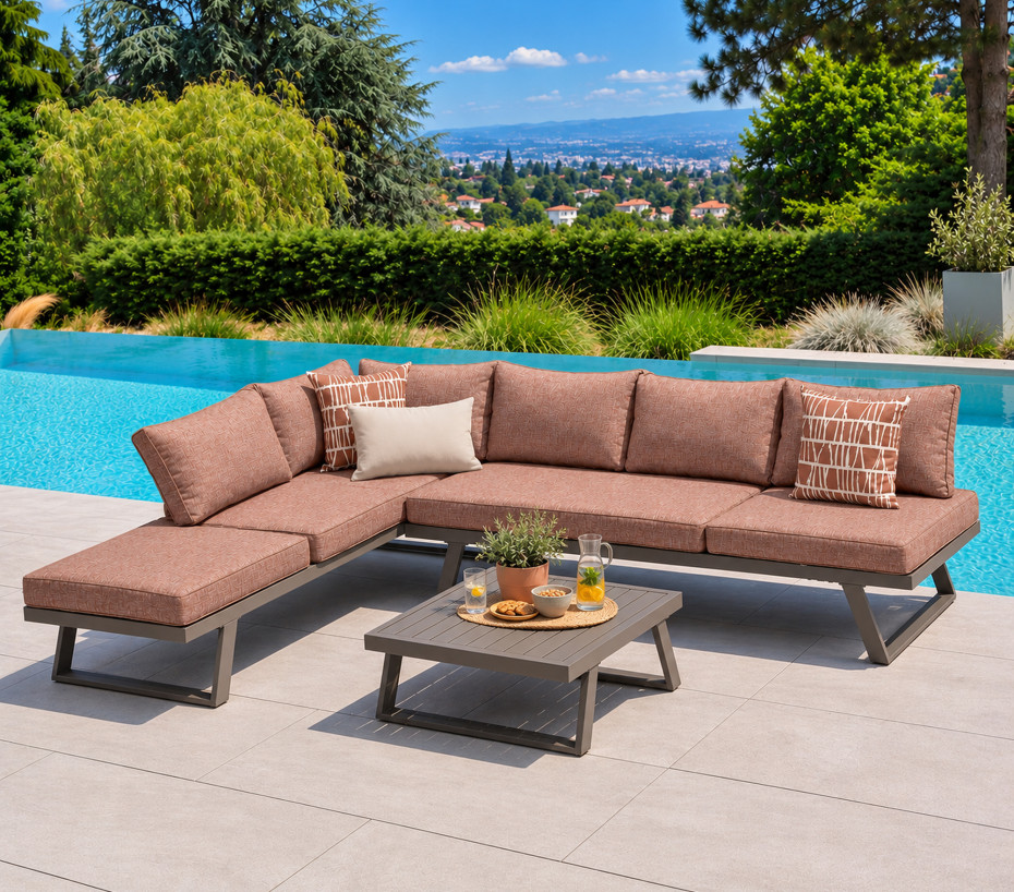 Salon de jardin modulable 6 places OAKLAND | Ozalide