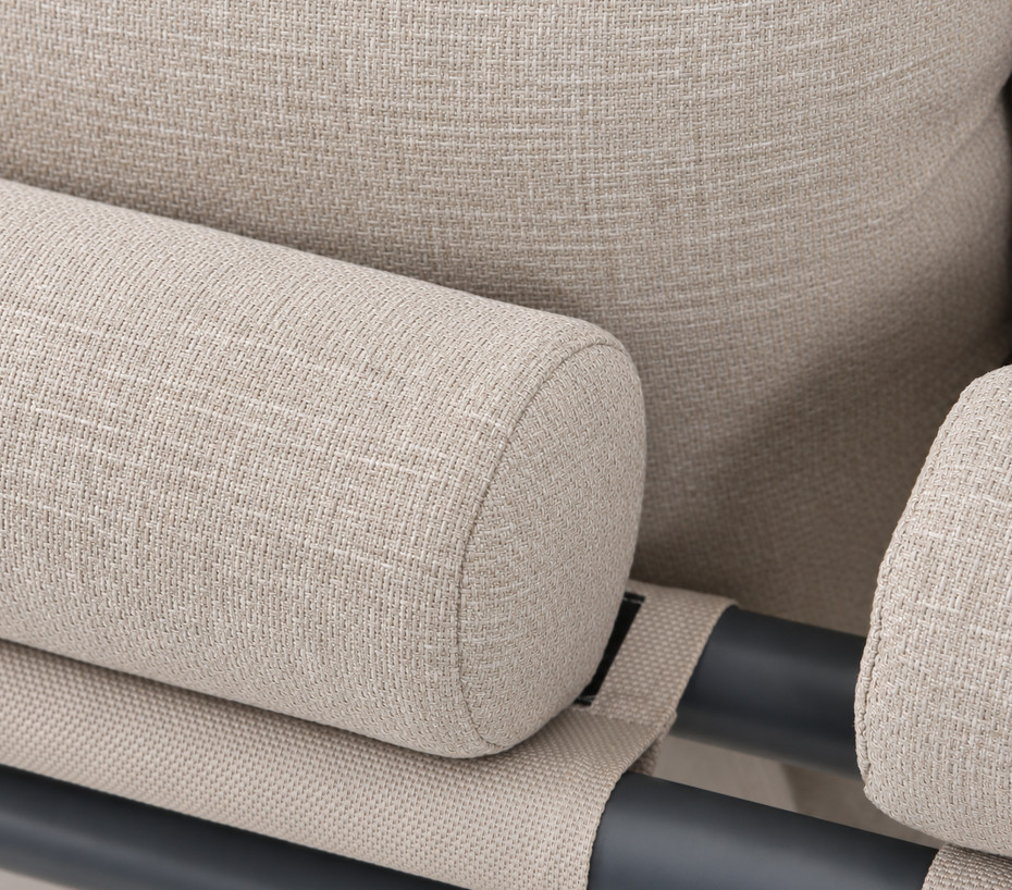 Salon de jardin 5 places anthracite et beige ARIZONA | Ozalide