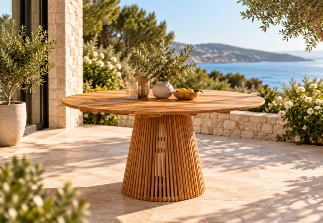 Terrasse, jardin ou balcon : comment intégrer une table ronde selon votre espace ?
